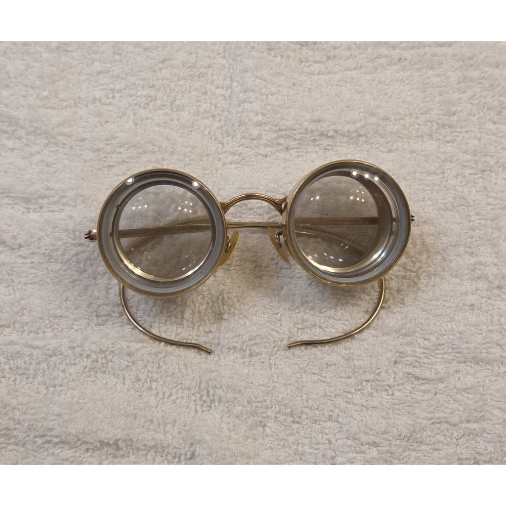 Incredible Antique Shuron 12K GF Surgeon Doctor Jewelers Glasses +3 C. 1890-1910
